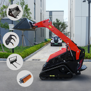 Kostenloser Versand Kompakt lader Hydraulische Diesel farm Schnee räum maschinen Landwirtschaft Crawler Mini Front schaufel lader - Product Image 6