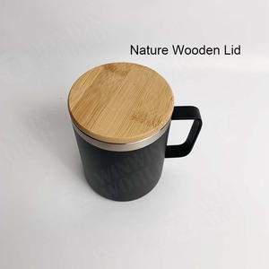 New <strong>Design</strong> Travel Stainless Steel Double Walled <strong>Coffee</strong> <strong>Mug</strong> <strong>with</strong> Nature Bamboo Lid, Insulated Thermal <strong>Coffee</strong> Cup <strong>with</strong> Wooden Lid - Product Image 2