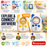 Talkies-walkies KZHM pour enfants, longue portée, mini talkies-walkies sans fil, jouets pour enfants, activités parent-enfant en plein air et en intérieur, jouets sportifs