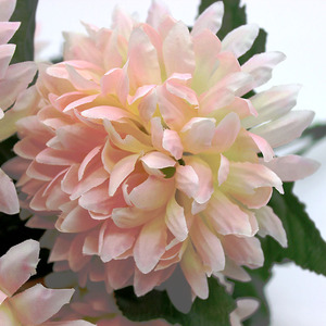 Ramo de flores funerarias de seda, 7 cabezas, de crisantemo Artificial para Graves, barato - Product Image 3