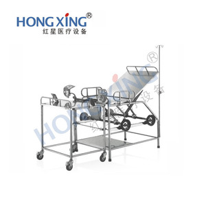 Cama médica obstétrica y ginecológica de acero inoxidable Hong Xing Hx B02 con almohadilla de cuero para uso hospitalario - Product Image 2