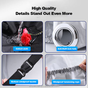 Funda Impermeable para Motocicleta para Todas las Estaciones, Funda Resistente con Protección UV y Orificios para Candado, Protección Contra Sol, Lluvia y Polvo para Uso en Exteriores - Product Image 4