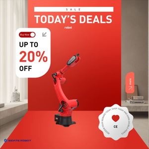 Solution de soudage par cobot motorisé contrôlé par PLC, charge utile de 10 kg, bras de robot industriel avec pince intégrée, protection IP67, sécurité - Product Image 5