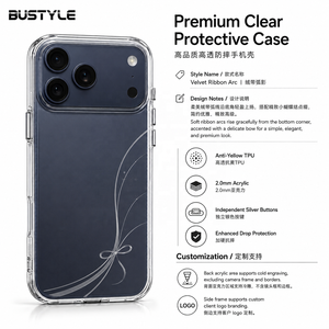 Coque de téléphone BUSTYLE personnalisée en TPU acrylique avec gravure à froid, trou pour lanière et chargement magnétique sans fil pour iPhone 18 17 Pro Max 16 15 - Product Image 2
