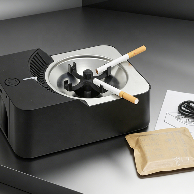 Modern Portable 2-in-1 Air Purifier Ashtray with Negative Ion & Adjustable Wind Speed | Smokeless Smoke Absorber for Home Office