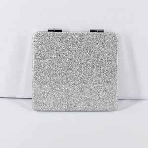 Espejo de Maquillaje con Forma de Corazón Negro, Espejo de Corazón Plateado Hecho a Mano, Espejo de Marca Privada, Espejos Mini Plegables de Doble Cara - Product Image 6