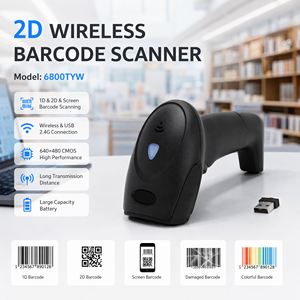 6800TYW 1D 2D QR-<span class=keywords><strong>Code</strong></span> Kabelloser Barcode-Scanner Liest Mobiltelefonbildschirme und Papieretiketten Ein Gerät für Alle 2,4G USB Einzelhandels-POS - Product Image 4