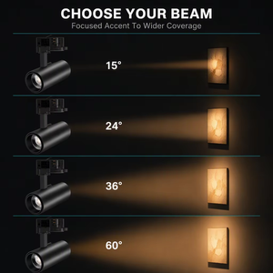 3W-40W ฟิกซ์ด์บีน 15 ° /24 ° /36 ° /60 °   ไฟติดราง LED COB อะลูมิเนียม ปรับความสว่างได้ Dali 0-10V ไฟสปอตไลท์สำหรับร้านค้าสมัยใหม่ - Product Image 6