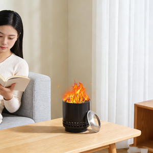 Braciere da tavolo moderno per giardino, terrazza e campeggio con struttura in acciaio inossidabile senza fumo - Product Image 5