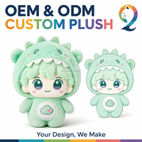 Vente en gros de jouets en peluche personnalisés OEM en coton biologique doux, fabrication en usine, faible MOQ, cadeau d'anniversaire, poupée