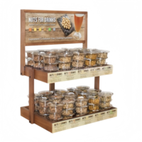 Présentoirs de Comptoir Personnalisés Ray pour Noix, 2-3 Niveaux, pour Magasins de Proximité, Snacks, Vente au Détail, Points de Vente (POS), Vente en Gros, OEM, Supermarchés
