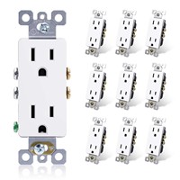 Prise murale décorative industrielle en cuivre 15A 125V, prise électrique standard 2 pôles 3 fils, anti-effraction