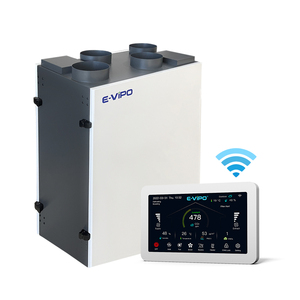 E-VIPO Wandgemonteerde Verticale Erv Warmteterugwinning Ventilator Residentiële Villa Hvac Systeem Onderdelen Lucht Recuperator Warmtewisselaar - Product Image 5