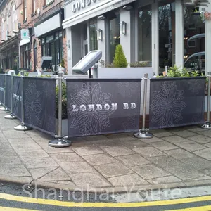 Stainless cafe barrier,Cafe Barrier Outdoor Banner Stand