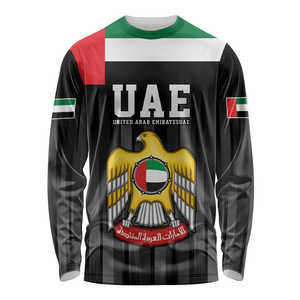 Maglia da Baseball manica lunga UAE stampa bandiera personalizzata unita arabo <span class=keywords><strong>Emirates</strong></span> divisa da allenamento della squadra nazionale magliette da uomo a maniche lunghe - Product Image 1
