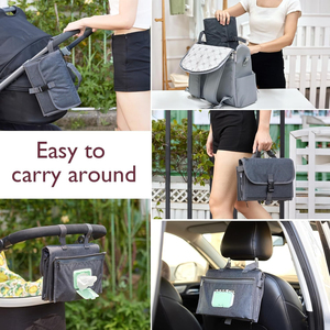 Nhà Máy Tùy Chỉnh Xách Tay Tã Thay Đổi Pad Bé Không Thấm Nước Có Thể Gập Lại Thay Đổi Mat Du Lịch Bé Thay Đổi Pad Với Khăn Lau Túi - Product Image 5