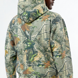 Jersey de invierno con capucha Deportes Hombres Loose Fitness Fleece Impresión digital Sublimación Camuflaje Poliéster Sudadera con capucha - Product Image 5