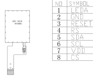 Topwin nhỏ TFT-<span class=keywords><strong>LCD</strong></span> hiển thị 0.85inch 0.85 ''128x128 Độ phân giải đầy đủ màu sắc TFT hiển thị <span class=keywords><strong>LCD</strong></span> hiển thị UG-1212TBWIG05 8Pin kết nối - Product Image 2