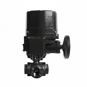 วาล์วบอลไฟฟ้าแบบขับเคลื่อนด้วยไฟฟ้า COVNA DN20 3/4 นิ้ว 3 ทาง แบบ T พอร์ต 1000 WOG 24 โวลต์ เกลียวใน ทำจากสแตนเลส CF8M - Product Image 5