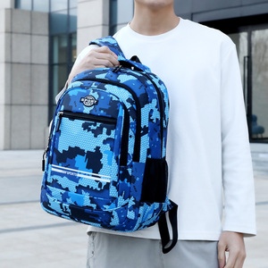 New cross-border trendy cool camo print wear-resistant transparent multi-compartment large-capacity <b>backpack</b> - Product Image 2