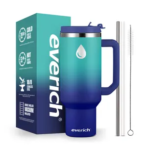 Nhà Máy 40Oz Tumbler Với Nắp Rơm Đôi Tường Cách Nhiệt Chân Không Phiêu Lưu Quencher Du Lịch Cốc Bột Tráng Biểu Tượng Tùy Chỉnh Màu Sắc