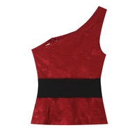 Ensemble deux pièces personnalisé 2026 : Chemise à boutons asymétriques avec ceinture jacquard et jupe sirène mi-longue, Tenue deux pièces OEM, Fabrication chinoise