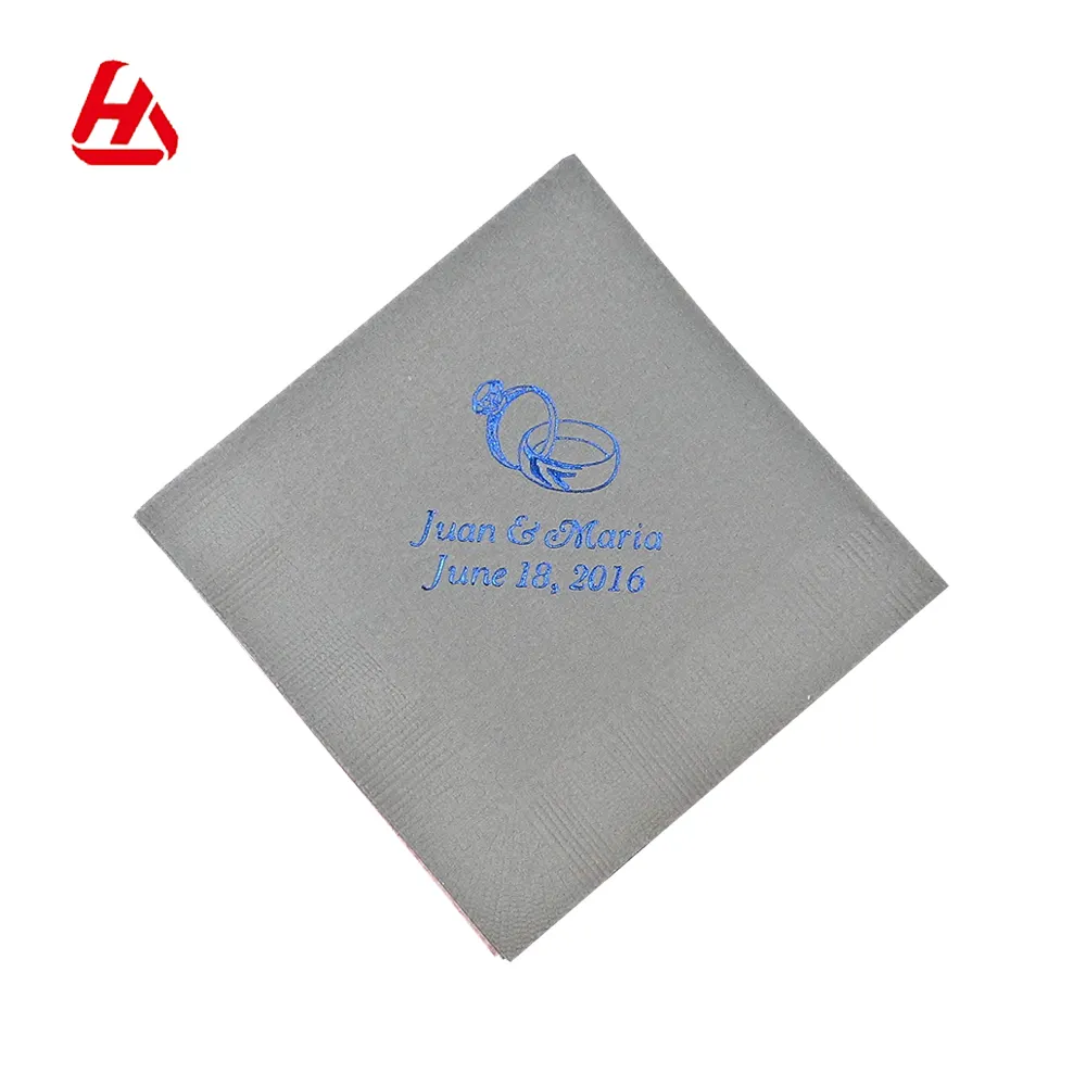 En gros Personnalisé Blanc Papier de Soie Tissu Comme Pré Plié Serviette Couleur Serviettes En Papier