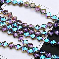 Perles en verre cristal biconiques à double pointe facettées multicolores pour la fabrication de bijoux, accessoires pour cheveux et chaussures
