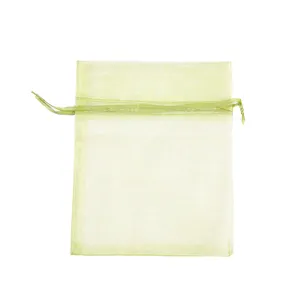 Customization Jewelry Candy Solid Color Satin Drawstring Bag Transparent Organza Drawstring Bag