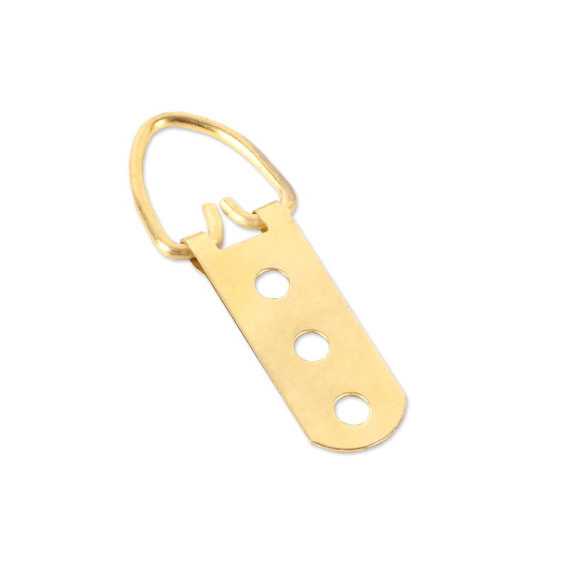 Three-Hole Ring Thickened Three-Eye Hanging Wedding Photo Studio Photo Frame Hardware Accessories Thick Silk Gold/Silver Hook