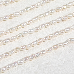 Natural Freshwater Pearl Chain 2-2.5mm White Semi-Finished <b>Bracelet</b> Strong Light Millet <b>Beads</b> Direct Sales for DIY Jewelry - Product Image 2