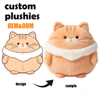 Peluche personnalisée en forme de chat, coussin chat, 100 pièces, cadeaux de mariage, peluche personnalisée avec marque