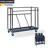 Chariot de rangement pour chaises personnalisable OEM - Chariot robuste pour empiler les chaises, capacité de 30 chaises, roues de 4 pouces pour les lieux d'événements