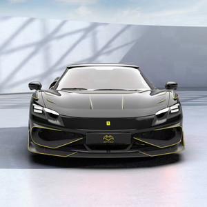 Capó de motor de fibra de carbono seco adecuado para el nuevo Kit de carrocería estilo <span class=keywords><strong>Ferrari</strong></span> 296GTB BatFury Aero - Product Image 5