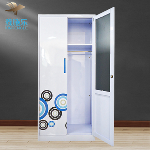 Colgador <span class=keywords><strong>de</strong></span> armario <span class=keywords><strong>de</strong></span> 2 puertas, armario <span class=keywords><strong>de</strong></span> acero, armable, para dormitorio - Product Image 2