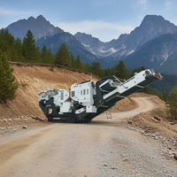 Concasseur à mâchoires mobile sur chenilles NFLG pour le traitement du granit, haute capacité 350-750T/H, roulement et pompe inclus