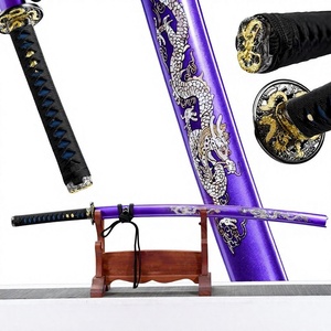 Katana de style Iaito à long manche, à thème dragon, fabriqué légalement, en bois d'aile de poulet, style Wushi - Product Image 1
