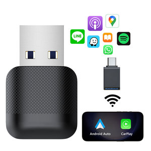 Mini adaptateur Carplay sans fil Ultra-mince 2-<span class=keywords><strong>en</strong></span>-1 Adattatore Per Draadloze Car Play <span class=keywords><strong>En</strong></span> Android Auto E Dongle pour apple Ios Android - Product Image 1
