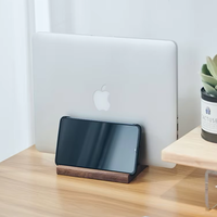Soporte de Mesa Plegable Ajustable de Madera de Nogal Negro Norteamericano Sólido |   Universal para portátiles |   Directo de Fábrica