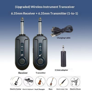 Système de guitare sans fil SK151 2,4 GHz, émetteur-récepteur 1 à 2, émetteur audio sans fil rechargeable <span class=keywords><strong>pour</strong></span> guitare électrique et basse - Product Image 2