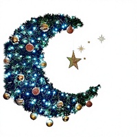 Arbre de lune personnalisé de 1,8 m pour l'Aïd – Fournisseur d'usine de décorations artificielles du Ramadan pour la cour de mosquée – Célébrez les fêtes islamiques avec style