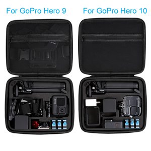 Étui personnalisé brillant en EVA, étanche et rigide pour <span class=keywords><strong>GoPro</strong></span> <span class=keywords><strong>Hero</strong></span> 12/11/10/9/<span class=keywords><strong>8</strong></span>/7, accessoires pour caméra d'action, sac de transport et de rangement, bandoulière - Product Image 3