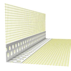 Profilé d'angle décoratif en PVC avec treillis en fibre de verre - Protection anti-fissures pour les coins de murs en projets de plâtrage <span class=keywords><strong>extérieur</strong></span> - Product Image 3