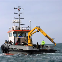 Grue de pont marine haute performance certifiée ABS Watsond CCS pour navires de recherche océanique et bateaux de patrouille