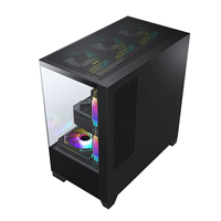 Ruix Carnival 2023 Newest Design Desktop Cabinet Gaming Computer Hardware & Software Tempered Glass Side Panel MATX Casing