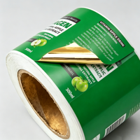 Étiquettes personnalisées en aluminium pour boissons au collagène, autocollants imperméables pour bouteilles de boissons au pamplemousse