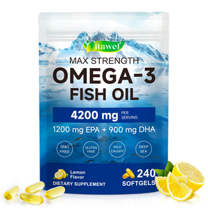 Cápsulas Blandas de Aceite de Pescado de Aguas Profundas de 4200 mg de Marca Privada para Fabricantes, Suplementos de Aceite de Pescado Omega 3 HALAL al por Mayor - Product Image 1