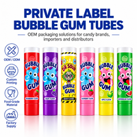 Tubes d'emballage pour chewing-gum avec logo personnalisé, haute barrière, en aluminium et plastique, avec bouchon à vis, impression UV, 12,7-35 mm