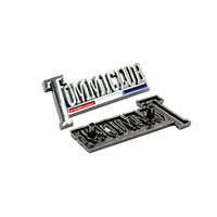 Étiquette métallique personnalisée pour vêtements, logo de marque gravé, plaque nominative, service OEM accepté, étiquettes pour chaussures