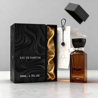 Flacons de parfum uniques et tendance, contenants de parfum, 30 ml, 100 ml, 50 ml, flacon de parfum rectangulaire en verre épais noir avec boîte